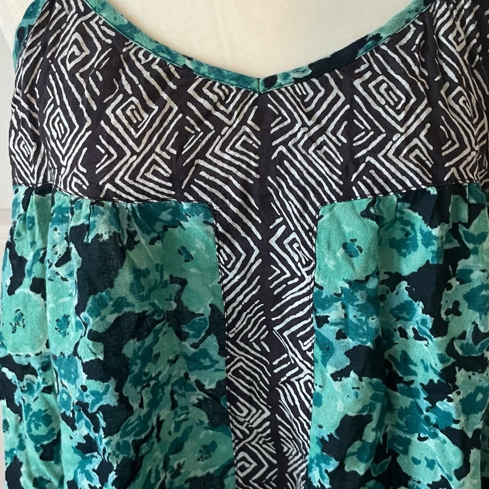 Volcom Better Day woven tank top Teal Tie Dye print size M - Picture 3 of 8